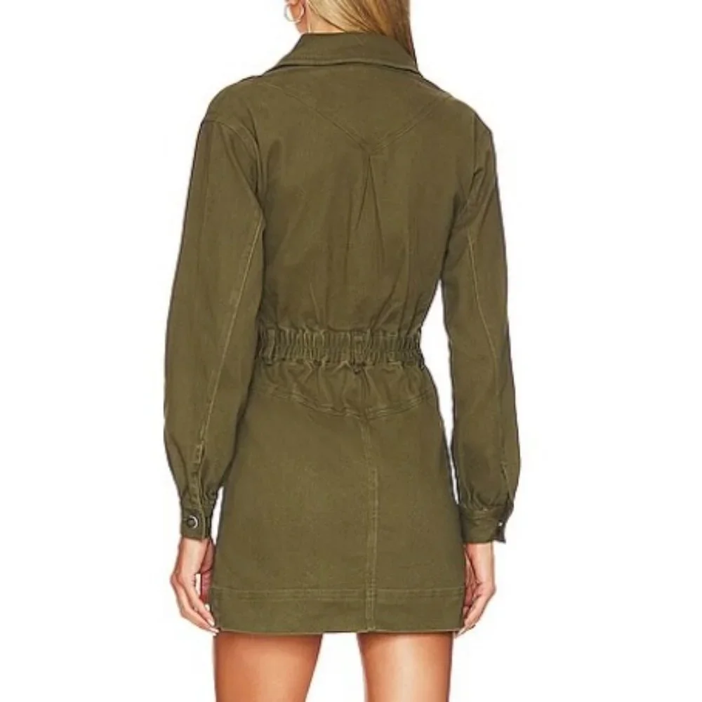 Steve Madden Olive Green Long-Sleeve Mini Dress - Picture 4 of 7